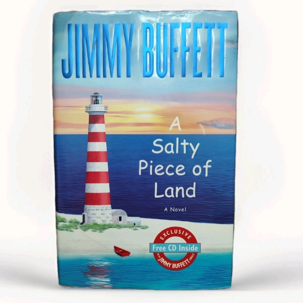 Jimmy Buffett A SALTY PIECE OF LAND 04' hb/dj 1st Ed. New CD W/Pers'nl Note See-